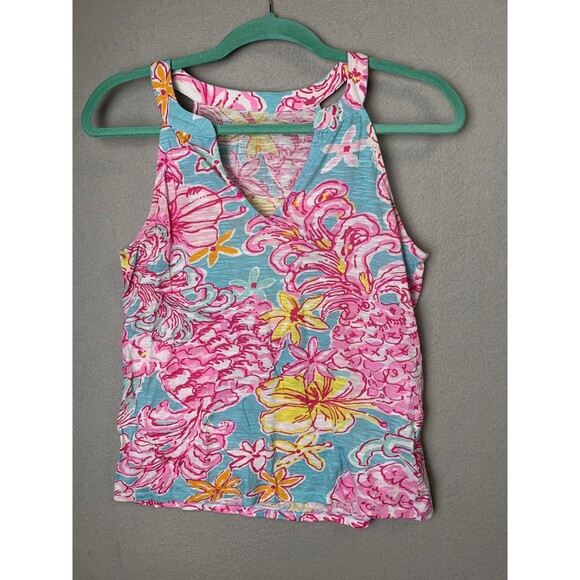 Lilly Pulitzer Top Womans Size Small Multicolor Arya Tank Top Beach Travel - Picture 1 of 7